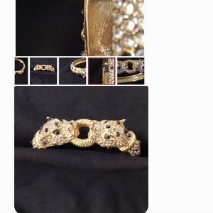 Vintage Ciner double panther bracelet